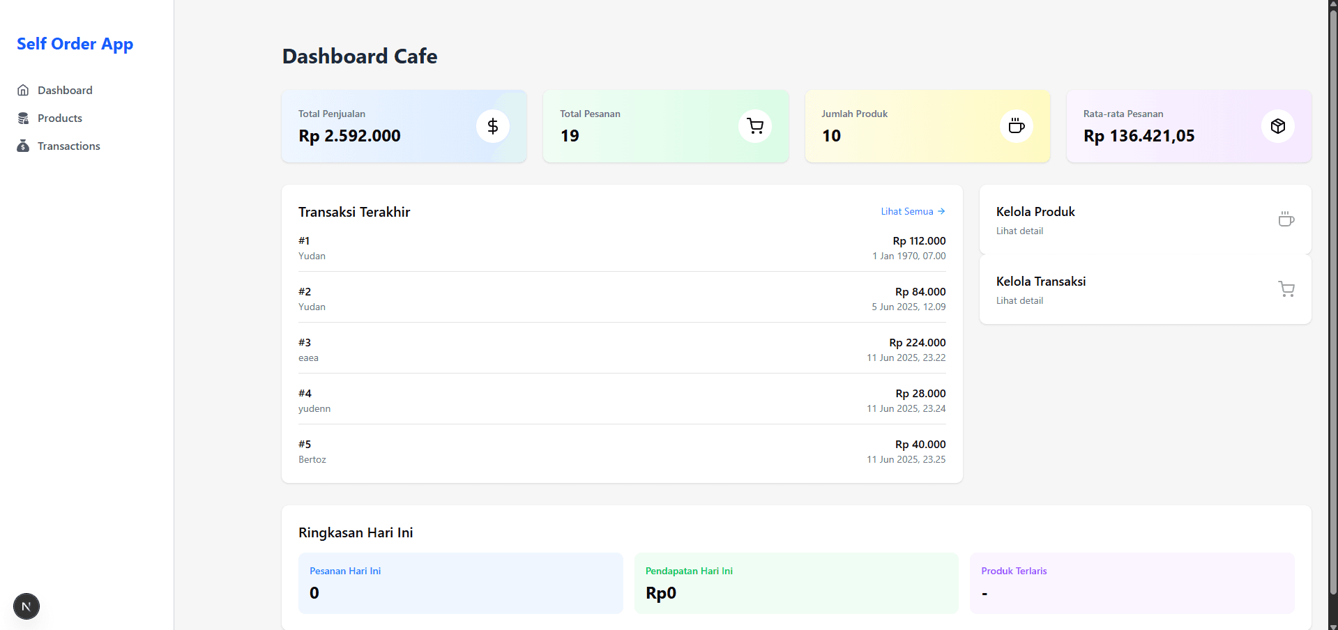 self-service-app screenshot 2